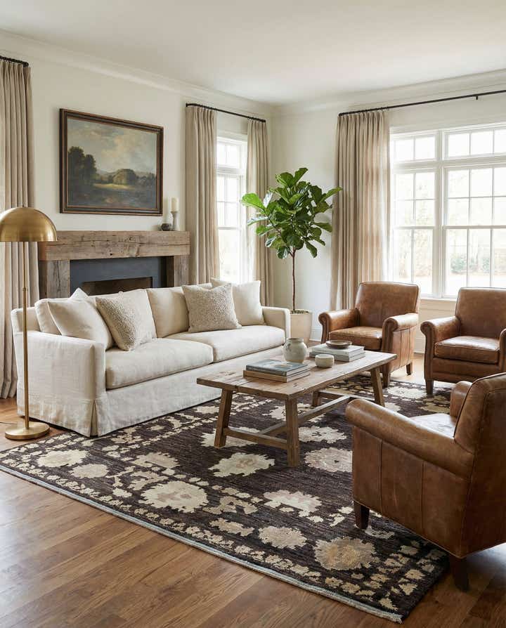 8' 2 x 10' 2 Hand Knotted Oushak Wool Rug