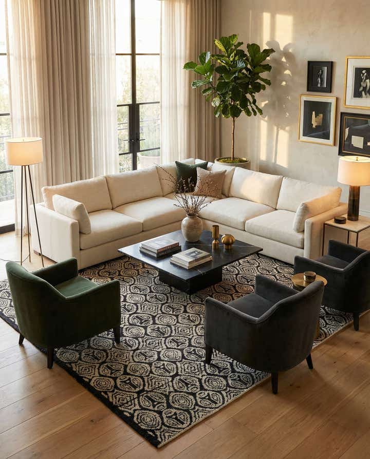 9' 4 x 12' 1 Hand Knotted Darya Wool Rug