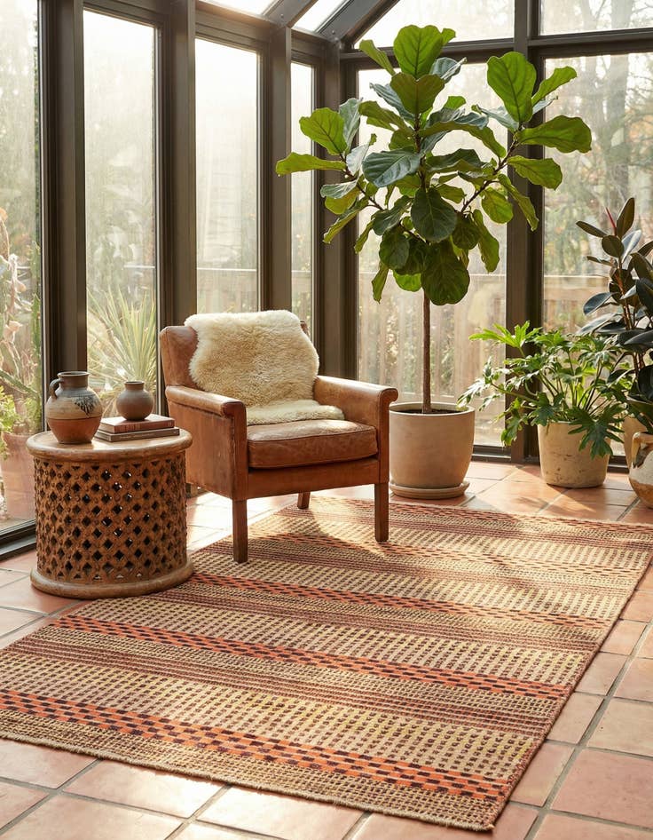 Detail image of 3' 10 x 6'  Hand Knotted Modern Ziegler Rug