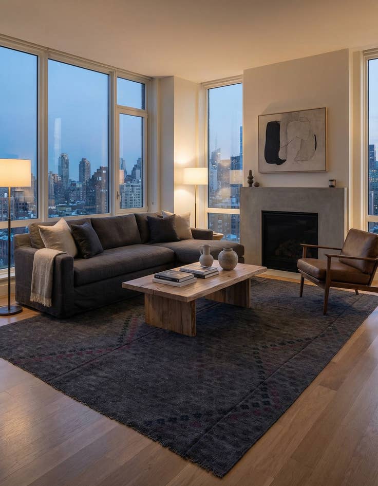 Detail image of 8' 2 x 9' 4  Hand Woven Kilim Modern Wool Rug