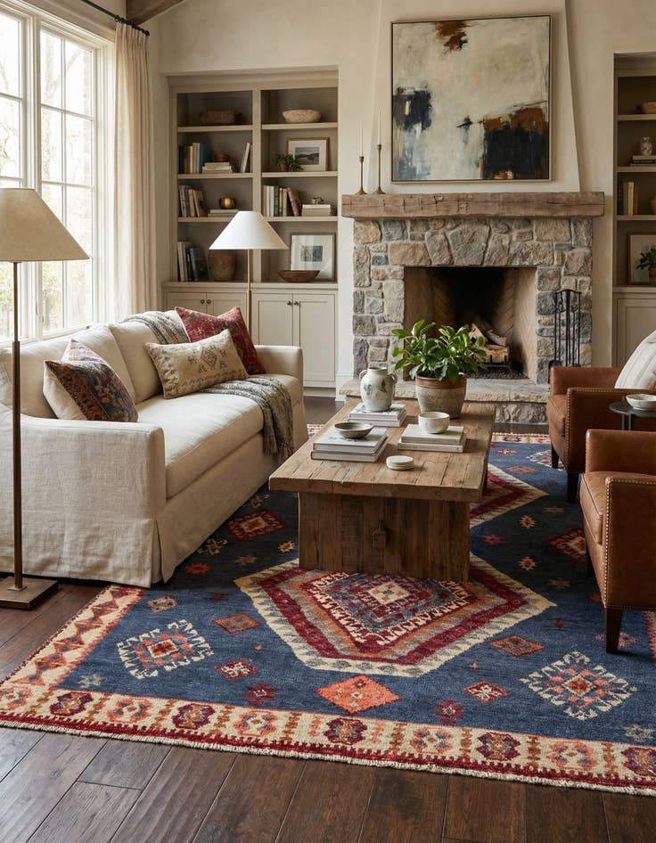 Detail image of 6' 3 x 9' 10  Hand Knotted Kazak Rug