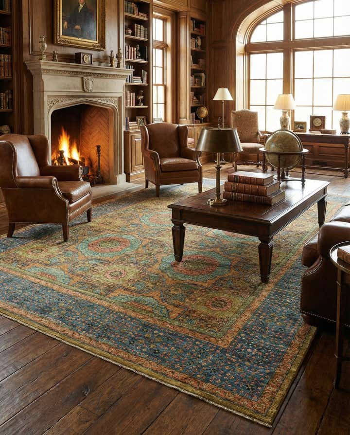 8' x 11' 3 Hand Knotted Mamluk Ziegler Oriental Rug