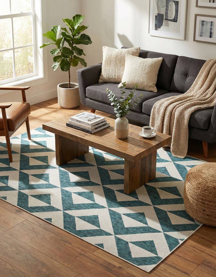 Detail image of 6' x 9' Easy-Clean Jill Zarin Napa Indoor / Outdoor Rug