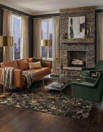 5' x 8' Cowhide Stocks Rug
