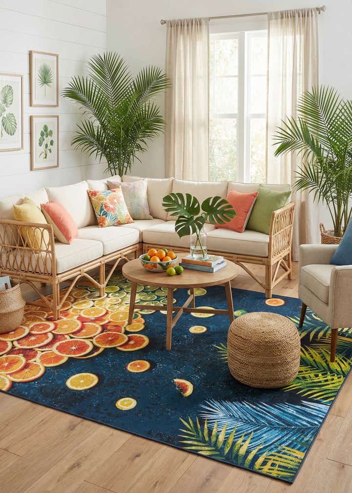 7' 10 x 10' Easy-Clean Coastal Indoor / Outdoor Rug