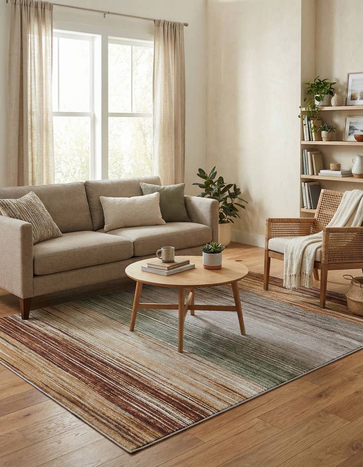 Detail image of  6' x 9'  Washable Modern Indoor / Outdoor Rug