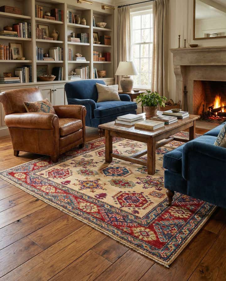 4' x 6' 1 Hand Knotted Kazak Rug
