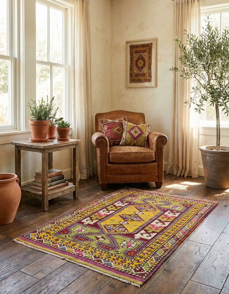 Detail image of 2' 10 x 4' 5  Hand Knotted Anatolian Wool Rug