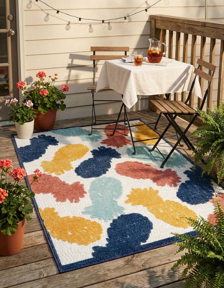 Detail image of 4' x 6' Easy-Clean Belize Indoor / Outdoor Rug