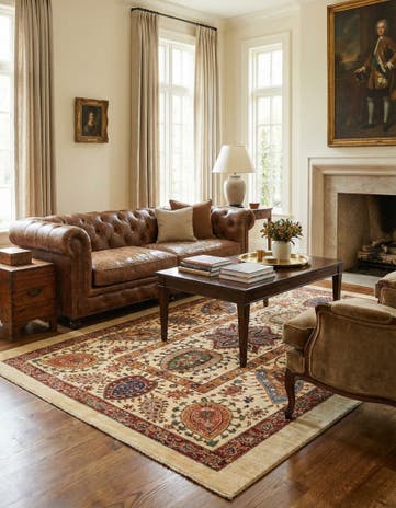5' 3 x 6' 6 Hand Knotted Ariana Ziegler Rug