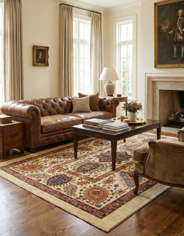 5' 3 x 6' 6 Hand Knotted Ariana Ziegler Rug