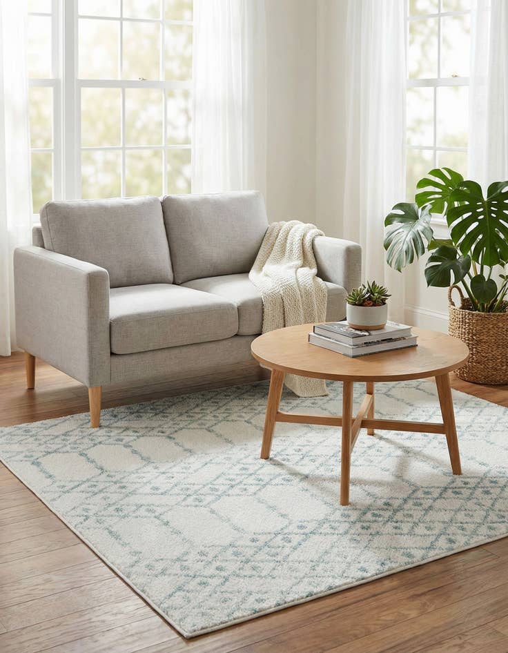 Detail image of  4' x 4' Paxon Trellis Square Rug