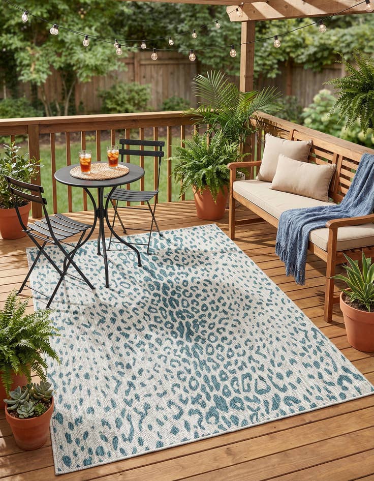 Detail image of 4' x 6'  Washable Safari Indoor / Outdoor Rug