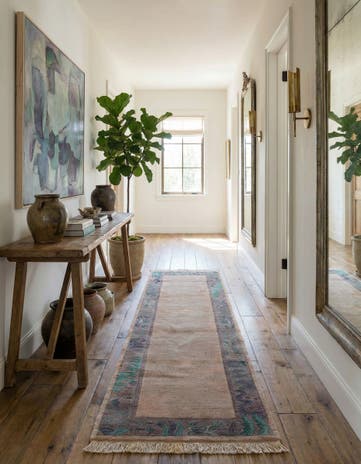 2' 10 x 9' 9 Hand Knotted Tibet Wool Runner Rug