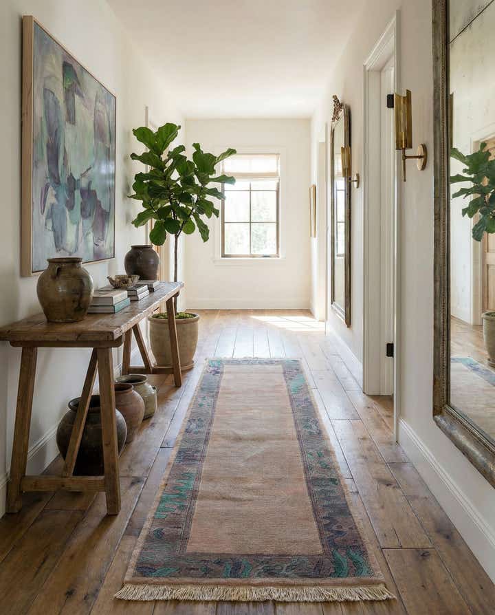 2' 10 x 9' 9 Hand Knotted Tibet Wool Runner Rug