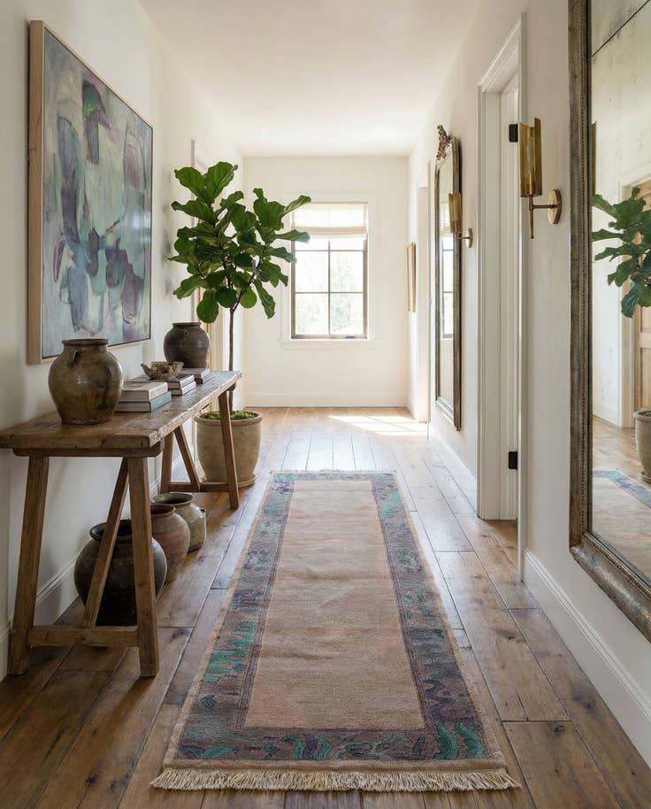 Detail image of 2' 10 x 9' 9 Hand Knotted Tibet Wool Runner Rug