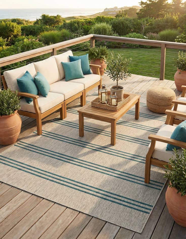 Detail image of 7' x 10'  Washable Jill Zarin Anguilla Indoor / Outdoor Rug