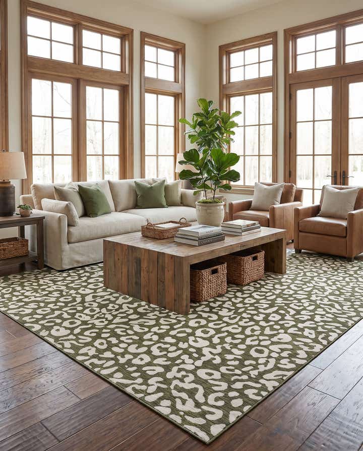 13' x 13' Easy-Clean Safari Indoor / Outdoor Square Rug