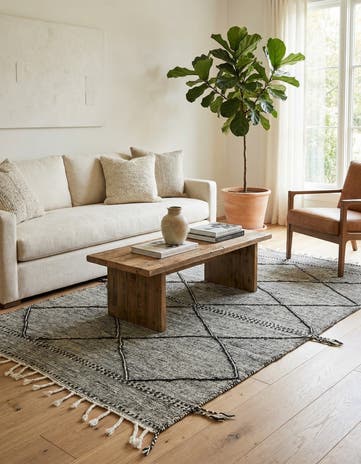 5' x 8' Hand Knotted Moroccan Wool Rug