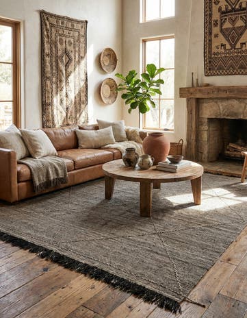 8' 2 x 10' Hand Knotted Moroccan Wool Rug