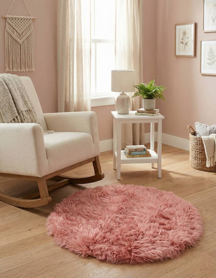 Detail image of  2' x 2' Sheepskin Round Rug