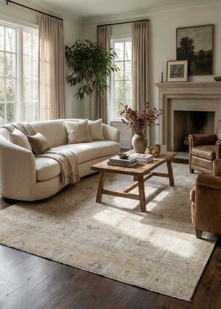 9' 2 x 12' 5 Hand Knotted Ultra Vintage Persian Wool Rug