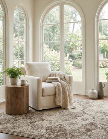Beige Mojave Square Rug