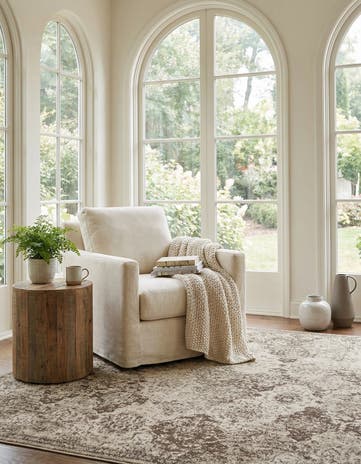 Beige Mojave Square Rug