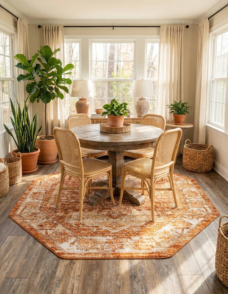 Detail image of  7' 10 x 7' 10 Isabella Octagon Rug