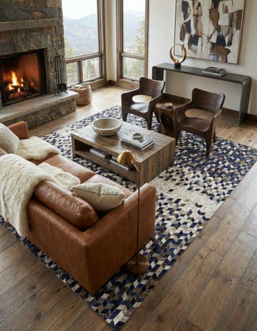 8' x 10' Cowhide Stocks Rug