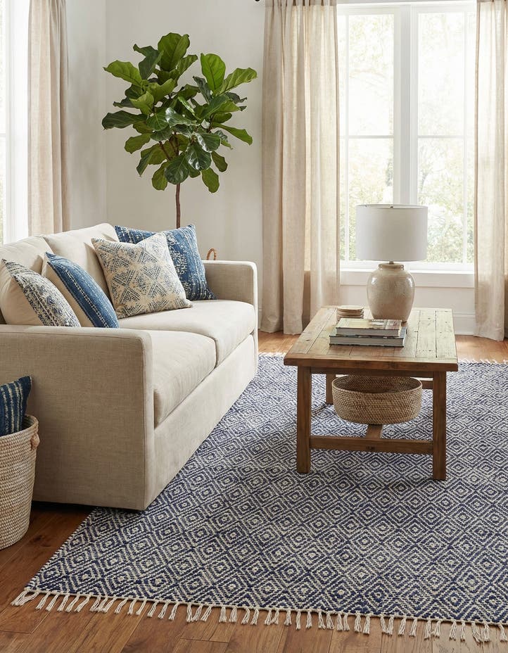 7' 1 x 10' Hand Woven Braided Jute Rug