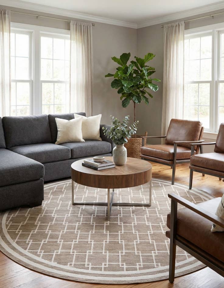 Detail image of Jill Zarin 10' x 10' Metropolitan Uptown Round Rug