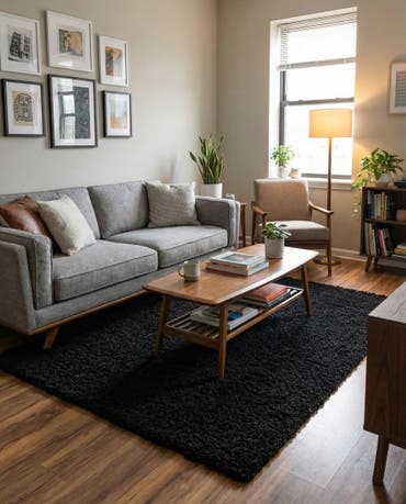  4' x 6' Solid Shag Rug