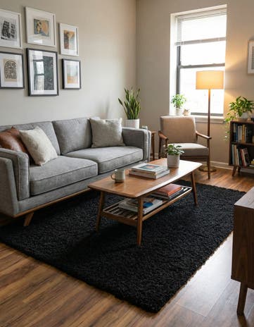 4' x 6' Solid Shag Rug
