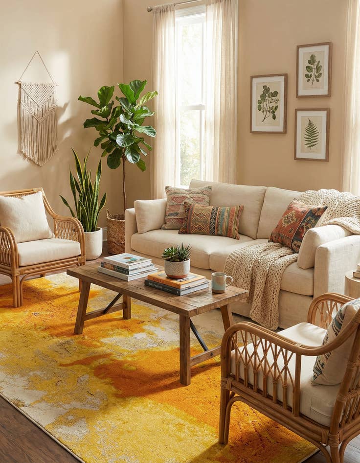 Detail image of 7' x 10'  Washable Casablanca Rug