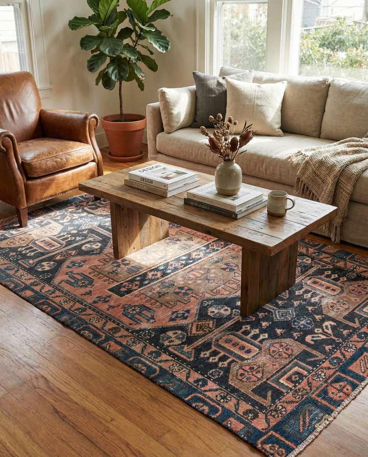 3' 8 x 6' 4 Hand Knotted Ultra Vintage Persian Wool Rug