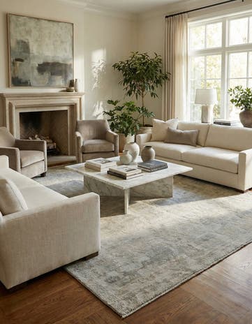 8' x 10' 9 Hand Knotted Darya Wool Rug
