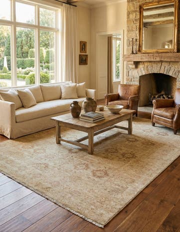 5' 8 x 9' 2 Hand Knotted Peshawar Ziegler Rug