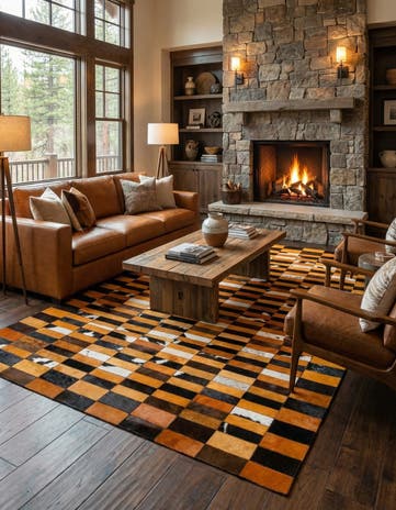 5' 1 x 7' 11 Cowhide - Patchwork Rug
