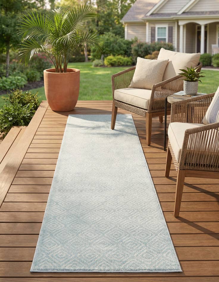 Detail image of 2' 7 x 10' Easy-Clean Sabrina Soto Indoor / Outdoor Runner Rug