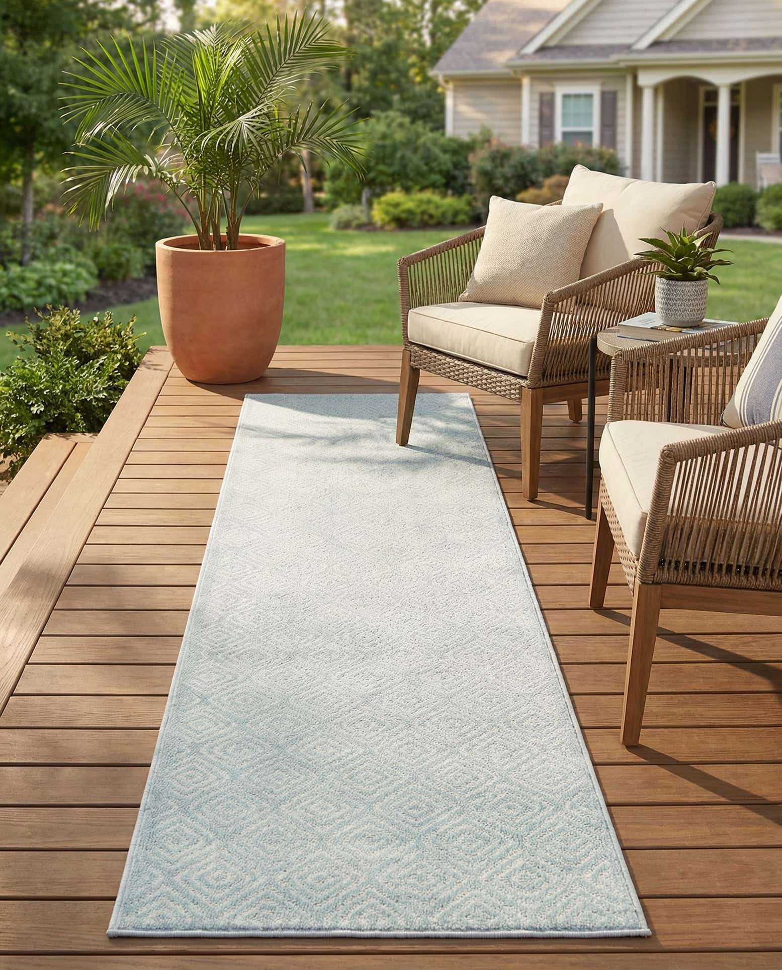 2' 7 x 10' Easy-Clean Sabrina Soto Indoor / Outdoor Runner Rug