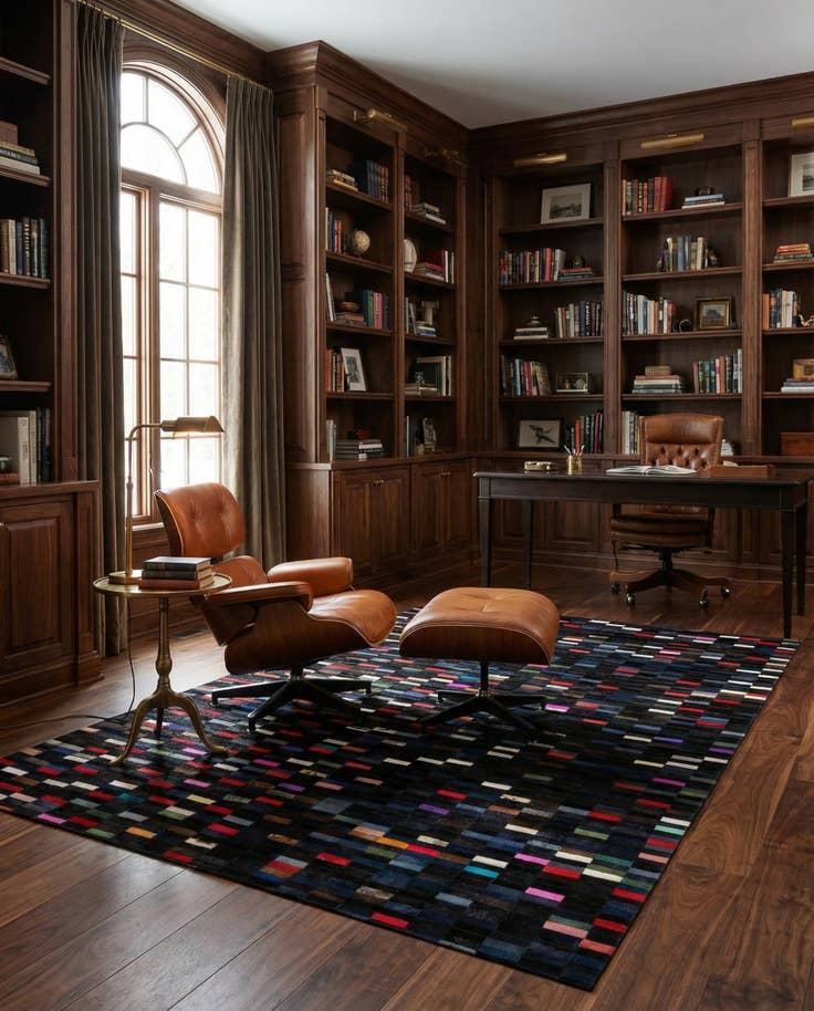 Detail image of 5' 2 x 7' 11 Cowhide - Patchwork Rug