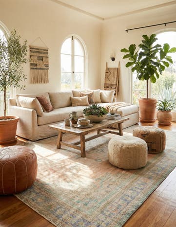 8' 4 x 12' 9 Hand Knotted Moroccan Wool Rug
