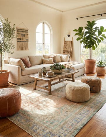 8' 4 x 12' 9 Hand Knotted Moroccan Wool Rug