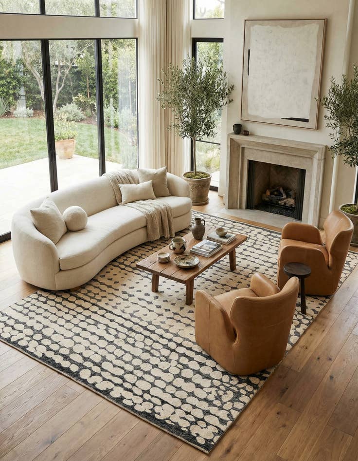 Detail image of 9' 10 x 14' 6  Hand Knotted Darya Wool Rug