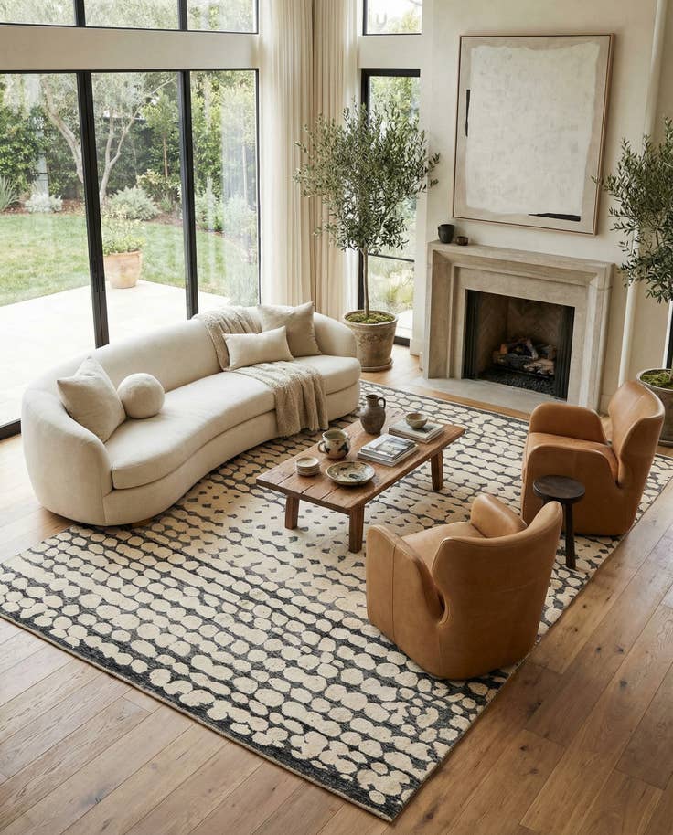 Detail image of 9' 10 x 14' 6 Hand Knotted Darya Wool Rug