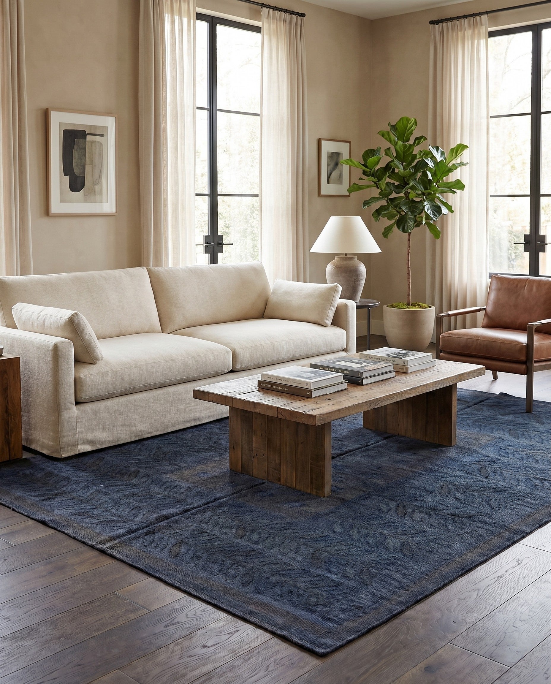 5' 1 x 6' 4 Hand Woven Kilim Modern Wool Rug