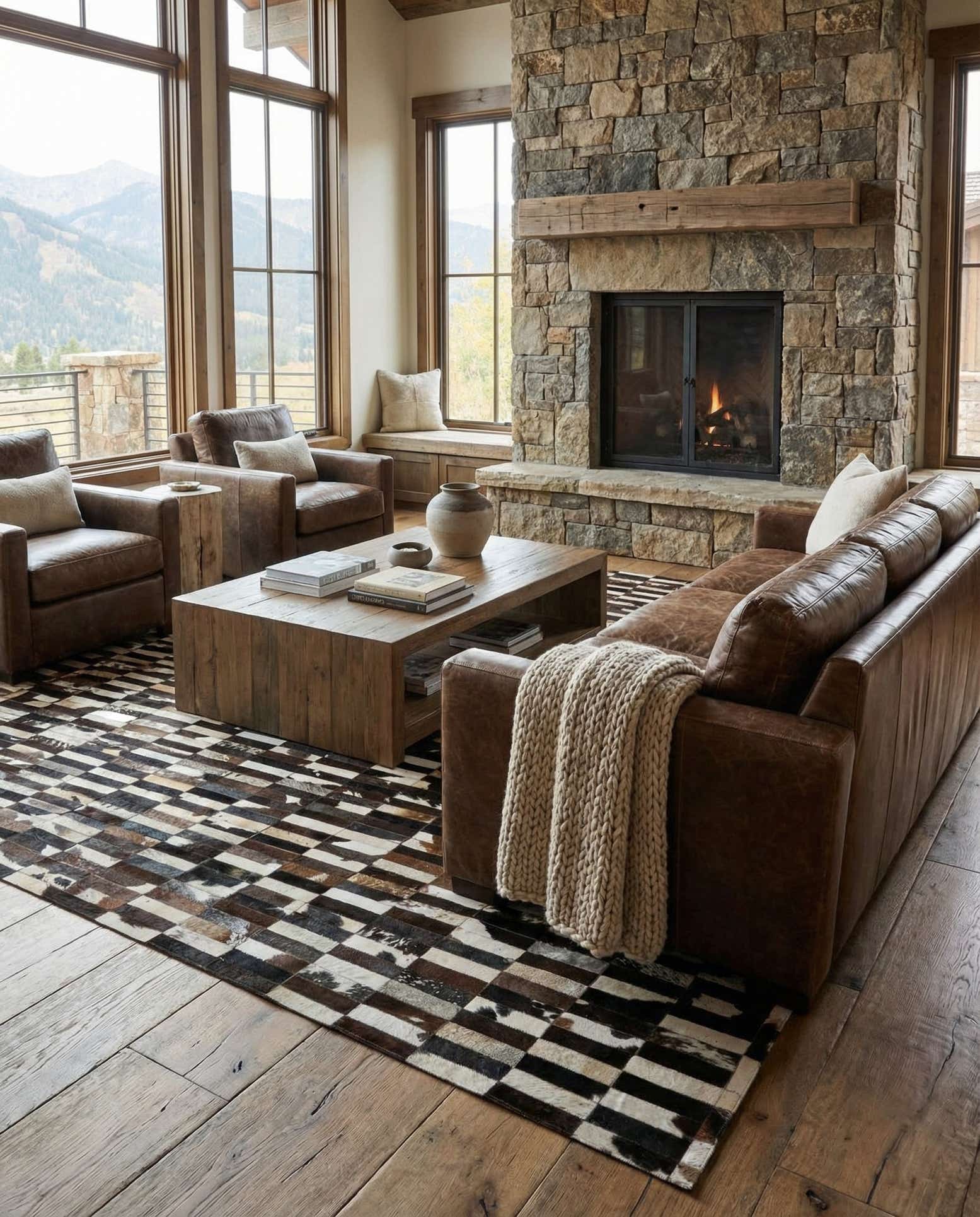 8' 2 x 9' 11 Cowhide - Patchwork Rug