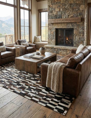 8' 2 x 9' 11 Cowhide - Patchwork Rug