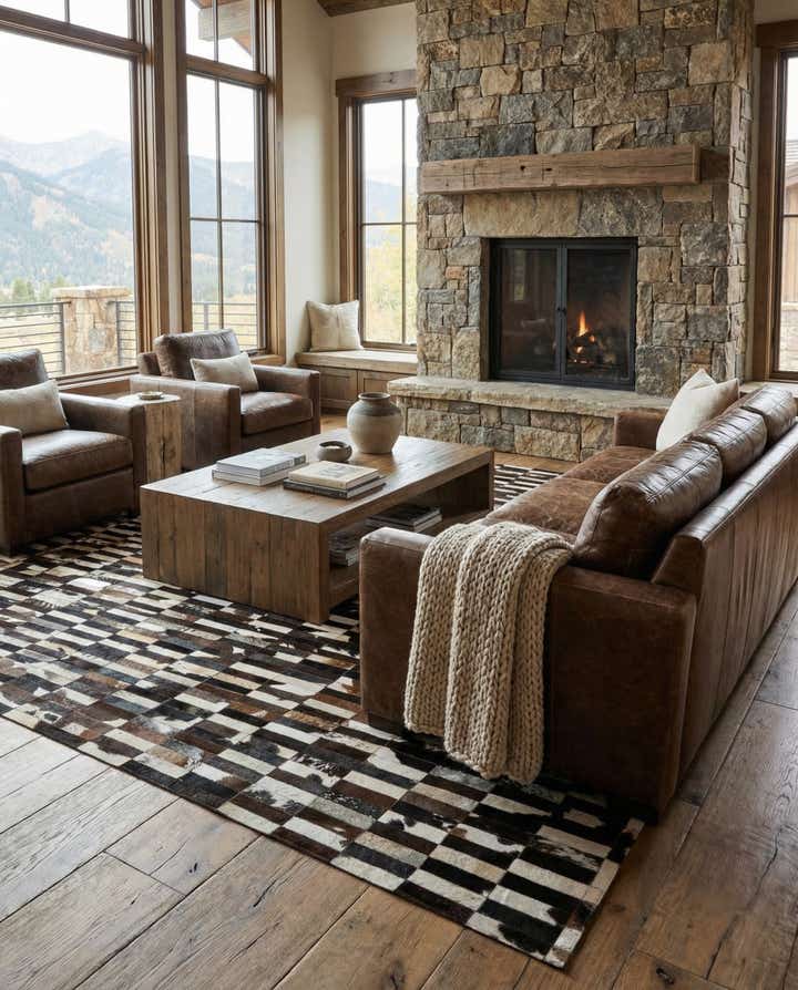 8' 2 x 9' 11 Cowhide - Patchwork Rug